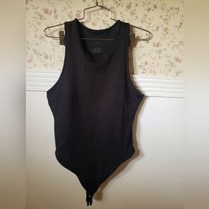 Klassy network black racerback bodysuit size L